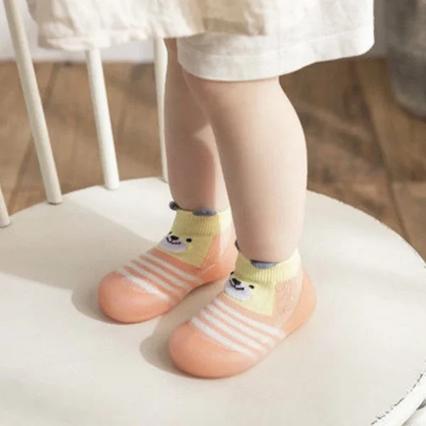 Cartoon Toddler Shoes Animal Pattern Non-slip Silicone Sole Baby Floor Socks Breathable Casual Cotton Baby Boys Girls Shoes - Image 2