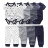 Unisex 6/9/10Pieces Cotton New Born Bodysuits+Pants Baby Girl Clothes Sets Cartoon Print Short Sleeve Baby Boy Clothes Bebes - Image 6