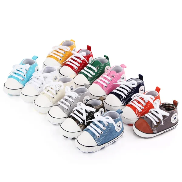 New Baby Shoes Boys Girls Classic Canvas Casual Sneakers Newborn First Walker Toddler Soft Sole Non-Slip Walking Shoes D2486 - Image 5