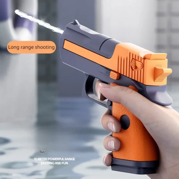 Hot Mini Desert Eagle Mechanical Continuous Firing Water Gun Small Pistol Summer Outdoor Beach Poor Toy Shoot Water Gun for Kids - Image 4