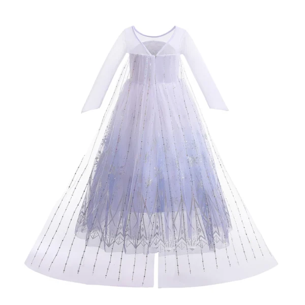 Disney Frozen 2 Cosplay Costumes for Girls Anna & Elsa Princess Snow Queen Long Dresses Halloween Party Carnival Clothes Vestido - Image 3