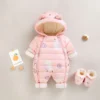 Children Autumn Winter Overall For Infant Down Cotton Thicken Clothes Hooded new born Baby costume Boys Girls Jumpsuit Romper - Image 5