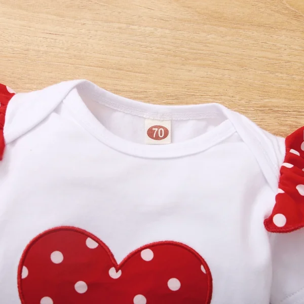 0-18 Months Newborn Baby Girl Cute Polka Dot Summer Outfit Set Short Sleeve Bodysuit+Pants+Headband Toddler Girls Clothing - Image 2