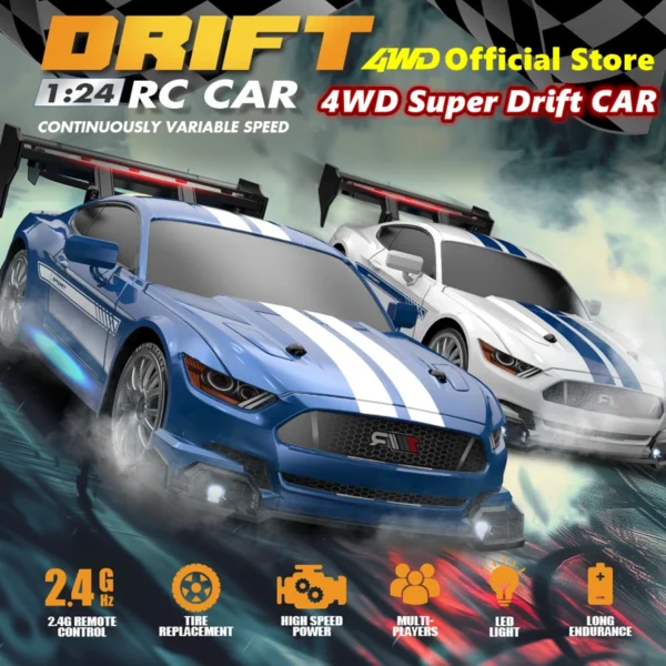 4WD RC Drift Car Remote Control GTRPRO AE86PRO Model 4x4 Racing RTR Radio Truck Vehicle Toy Gift for Boy Girl Children Kid Adult - Image 2