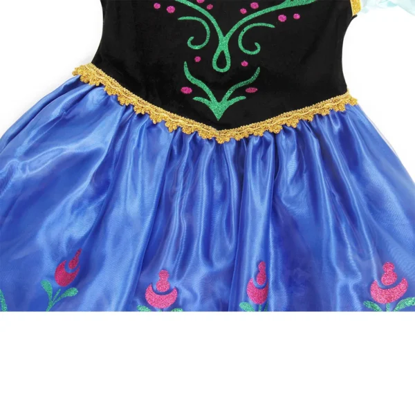 Disney Anna Dress with Cape for Kids Girl Carnival Princess Disguise Frozen Party Clothing Girls Hallloween Anna Gown Prom Dress - Image 5