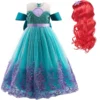 Little Mermaid Costume For Girl Ariel Dress Kids Birthday Halloween Carvinal Party Dresses Cosplay Clothes Children Prom Gown - Image 3