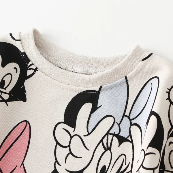 Disney Minnie Baby Girl Clothes Sets Spring Autumn 0-4Y Fashion Girls Sweatshirts + Leggings Toddler Girl Outfits Sets - Image 5