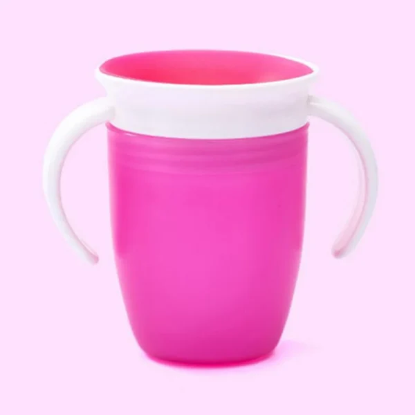 360 Degrees Can Be Rotated Baby Learning Drinking Cup with Double Handle Flip Lid Leakproof Silicone Infants Water Cups Bottle - Image 4
