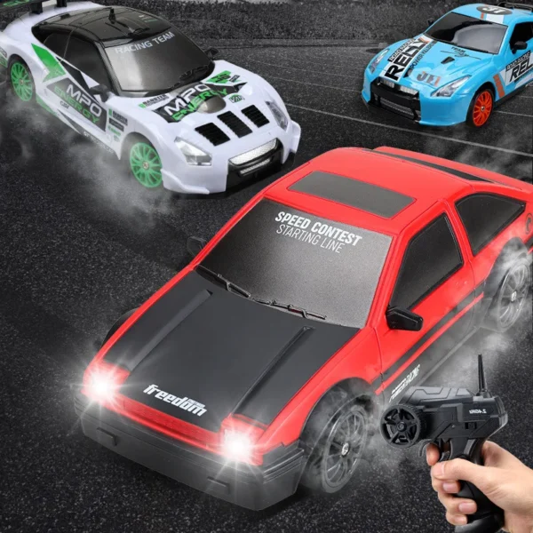 2.4G High speed Drift Rc Car 4WD Toy Remote Control AE86 Model GTR Vehicle Car RC Racing Cars Toy for Children Christmas Gifts - Image 4