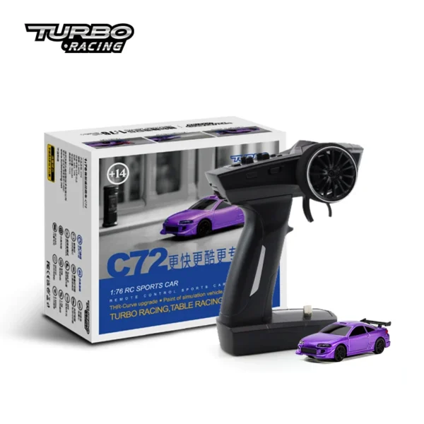 Turbo Racing 1:76 C64 C73 C72 C74 Drift RC Car With Gyro Radio Full Proportional Remote Control Toys RTR Kit For Kids and Adults - Image 4