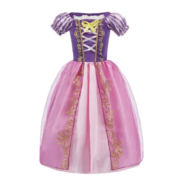 Kids Belle Costume Girl Halloween Princess Cosplay Party Dress Children Rapunzel Cinderella Anna Elsa Encanto Birthday Clothes - Image 5