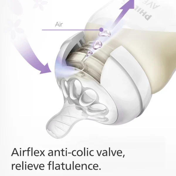 PHILIPS AVENT High boron silicon Glass milk bottle Wide caliber Newborn babies 0 to 6 months Glass milk bottle Anti-Colic - Image 5