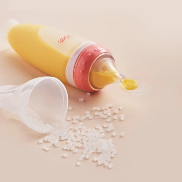 BBET BPA Free Toddlers Training Feeding Silicone Soft Tip Shape Baby Spoon Bottle Feeder - Image 4