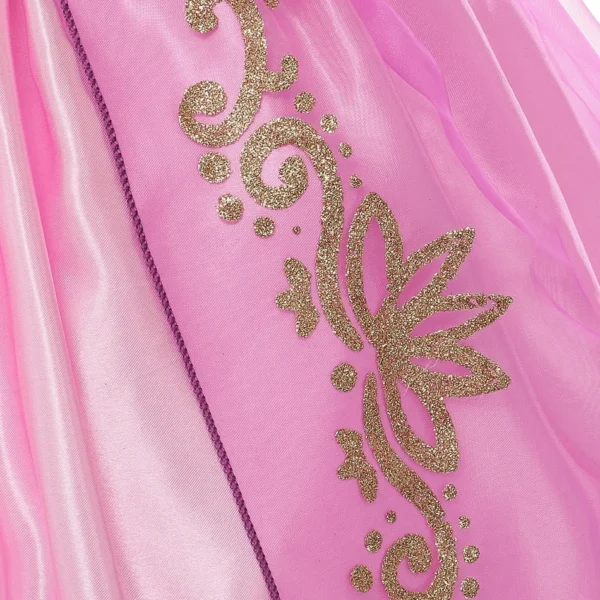 Disney Rapunzel Princess Dress Girl Purple Puff Sleeve Cosplay Tangled Costume Halloween Vestido Kids Birthday Ball Gown Clothes - Image 6