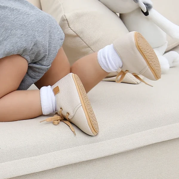 New Baby Shoes Retro Leather Boy Girl Shoes Multicolor Toddler Rubber Sole Anti-slip First Walkers Infant Newborn Moccasins - Image 5