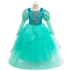 Girls Mermaid Costume For Girls Ariel Princess Mesh Long Gown Kids Oufit Girls Dress Halloween Birthday Gift Party Dress - Image 2