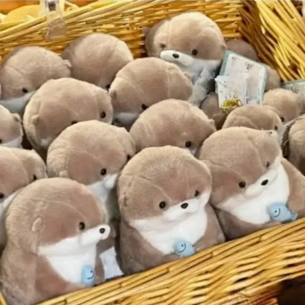 New 11cm Otter Doll Cute Little Otter Little Animal Plush Toy Cute Internet Red Wind Mini Doll Table Decoration Christmas Gift - Image 5
