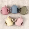 Portable Baby Feeding Drinkware Cup Newborn Learning Hand Shank Bottles Silicone Tableware Toddler Water Bottle Baby Accessories - Image 6