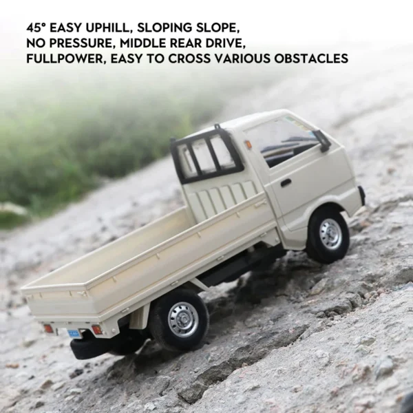 WPL D12 1:10 / 1:16 RC CAR Simulation Drift Climbing Truck LED Light Haul Cargo Remote Control Electric Toys For Children - Image 5