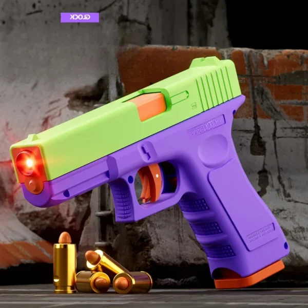Csnoobs G17 Dual-mode Toy Gun Laser Version Automatic Shooting Radish Gun Shell Ejection Soft Bullet Pistol CS Weapons for Kids - Image 2
