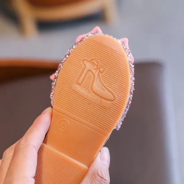 Toddler Girls Dress Shoes for Girls Princess Shoes Low Heels Toddler Soft Sole Glitter Shoes for Wedding Party - Image 5