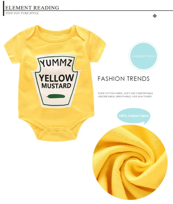 New Summer Baby Boys Girls Clothes Baby Bodysuit Short Sleeved Letter Baby Bodysuits One Pieces Cute Babies Twins Clothes #Y - Image 2