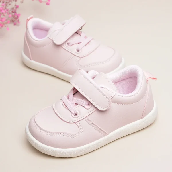 Girls Lovely Pink Daily Outdoor Low Top Soft Flat Sports Sneakers Kids Casual Shoes EK9S49