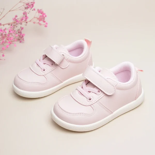 Girls Lovely Pink Daily Outdoor Low Top Soft Flat Sports Sneakers Kids Casual Shoes EK9S49 - Image 2
