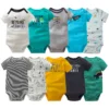 3Pcs/Lot Baby Summer Bodysuits Clothes Fashion Cotton Short Sleeves Newborn Baby Girl Boy Clothing Cute Jumpsuit Infant Outfits