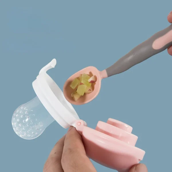 Baby Food Feeding Spoon Juice Extractor Fruit Feeder Pacifier Baby Feeding Bottle Silicone Gum Fruit Vegetable Bite Eat Feeder - Image 4