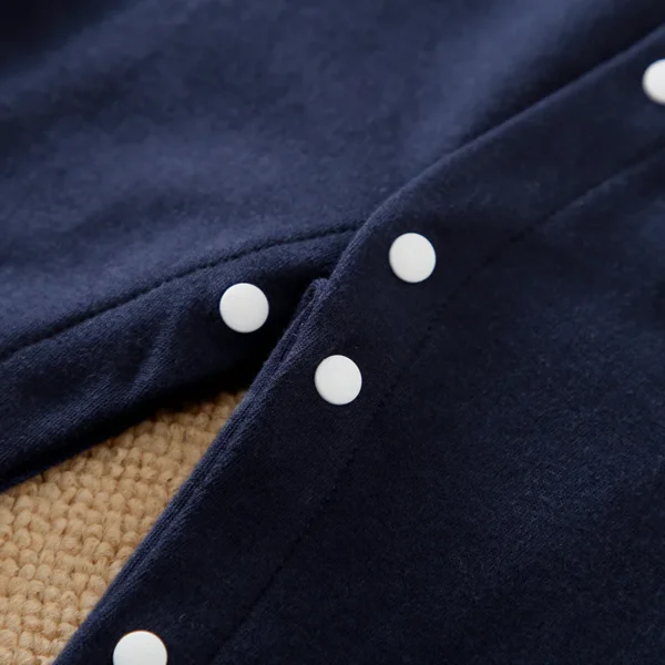Baby Long Sleeved Jumpsuit Spring And Autumn Boys And Girls Baseball Suit Letter Embroidered Cotton Soft 0-18m One Piece Set - Image 3