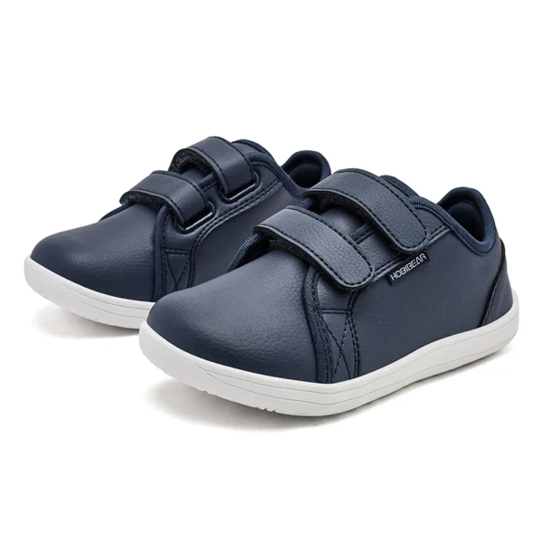 HOBIBEAR Kids Barefoot Shoes Little/Big/Kid Wide Toe Minimalist Sneakers Lightweight Hook Loop Artificial Leather Shoes - Image 3