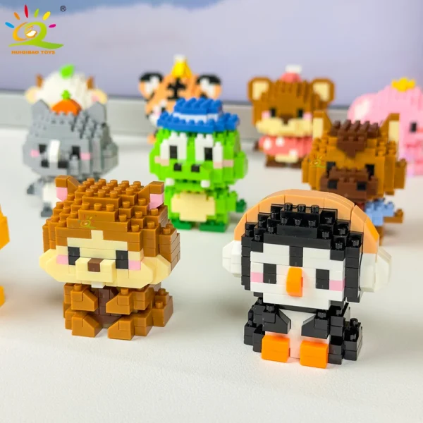 HUIQIBAO Mini Cute Anima Micro Building Blocks 3D Diamond Model LION Bricks DIY City Construction Toys for Children Kids Gift - Image 2