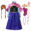Disney Fancy Queen Frozen Elsa Anna Costume Girls Princess Dress Toddler Halloween Cosplay Party Vesidos For 2-10 Years - Image 5