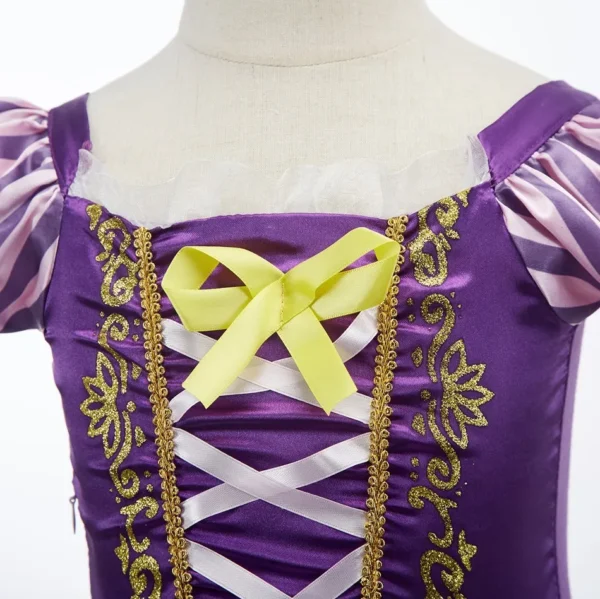 Girls Rapunzel Costume Kids Summer Tangled Fancy Cosplay Princess Dress Children Birthday Carnival Halloween Party Clothes 2-8T - Image 3