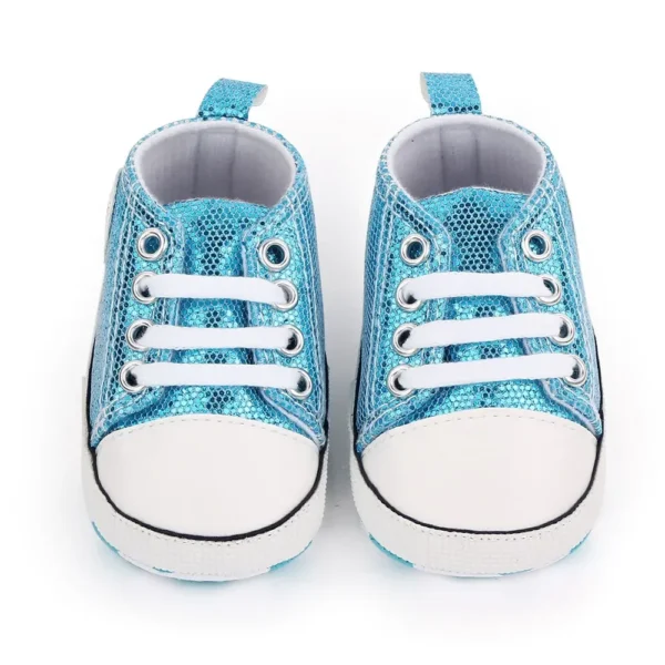 2024 Newborn Sequined Canvas Baby Sneakers Casual Baby Boys Girls Toddler Multi-Color Soft Sole Non-slip Walking Shoes 0-18Month - Image 4