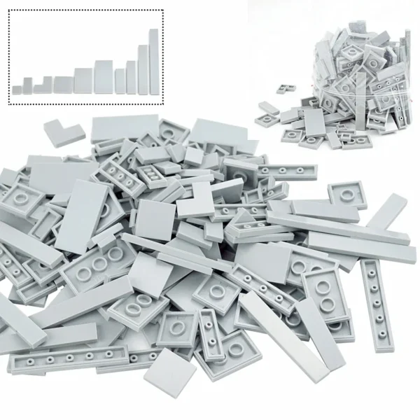 DIY Model Smooth Thin Building Blocks 150PCS Multicolour Toy Parts Bulk Figures Flat Tile Educational Children Toys Gift Leduo - Image 3