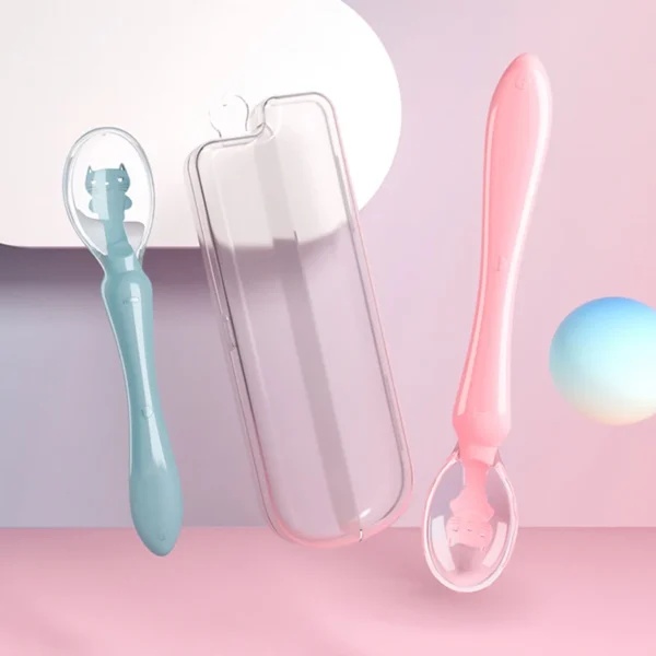Soft Silicone Baby Feeding Spoon Candy Color Spoon Children Food Baby Spoons Feeding Dishes Feeder Flatware - Image 4