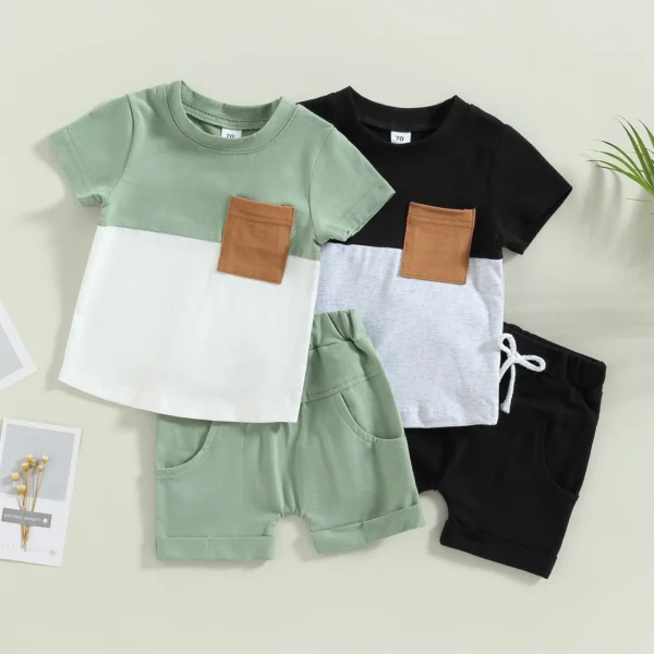 ma&baby 0-3Y Toddler Infant Baby Boy Girl Clothes Sets Casual Short Sleeve T-shirt Tops Shorts Summer Outfits Clothing - Image 2