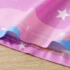 Kids Young Girl Unicorn Print Ruffle Trim Dress - Image 6