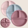 1PCS Baby Sucker Silicone Dining Plate BPA Free Children Dishes Suction Toddle Training Tableware Kids Feeding Bowls Baby Stuff - Image 5