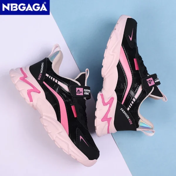 Kids Casual Pink Girls Leather Shoes Fashion For 7-15y Lightweight Running Young Student's Children Sports Girl's Shoe NBGAGA - Image 5