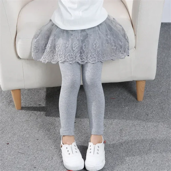 New Baby Girls Leggings Lace Princess Skirt-pants Spring Autumn Children Slim Skirt Trousers for 2-7 Years Kids Clothes - Image 3