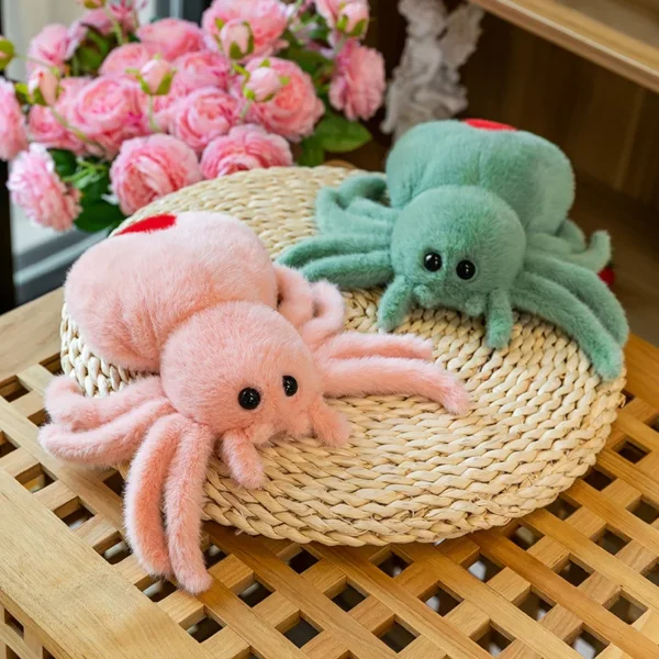 Simulation Black Spider Jumping Spider Doll Crawling Pet Doll Plush Cute Reptile Plush Toy Super Cute Doll - Image 2
