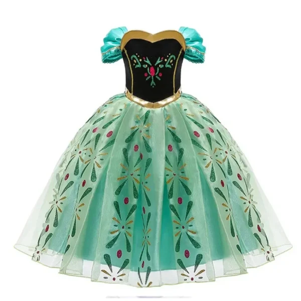 Girls Snow Queen Elsa Anna Kids Costumes For Girls 2024 Carnival Party Prom Gown Children Clothing Frozen Jasmine Princess Dress - Image 5