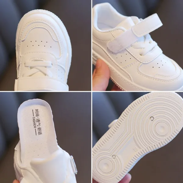 Tenis Sneakers Kids Spring/Autumn New Boys Girls Sports Shoes Casual Board Shoes Leather Soft Soled Children Small White Shoes - Image 6