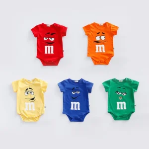0-24month Baby Clothes Summer Short-sleeved Triangle Climbing Clothes Romper Toddler Costume Cotton Bodysuits Infant Jumpsuit