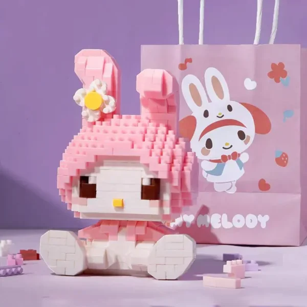 KEEPPLEY Sanrio Anime Hello Kitty My Melody Cinnamoroll Pompompurin Kuromi Building Blocks Girl Kid Holiday Christmas Gift - Image 4