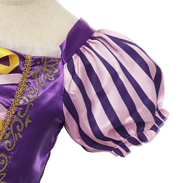 Disney Rapunzel Princess Dress Girl Purple Puff Sleeve Cosplay Tangled Costume Halloween Vestido Kids Birthday Ball Gown Clothes - Image 4