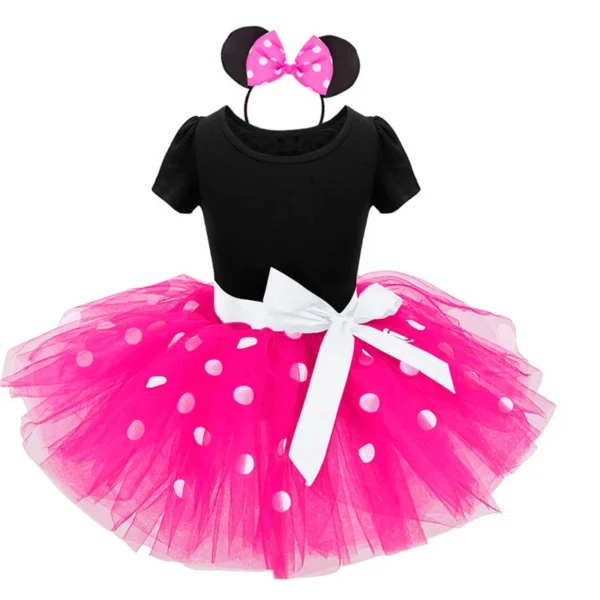 Cute Baby Girl Dress for 9M-4Yrs Children Summer Clothes Kids Minni Mouse Polka Dot Dress Girls Birthday Party Christmas Costume - Image 6